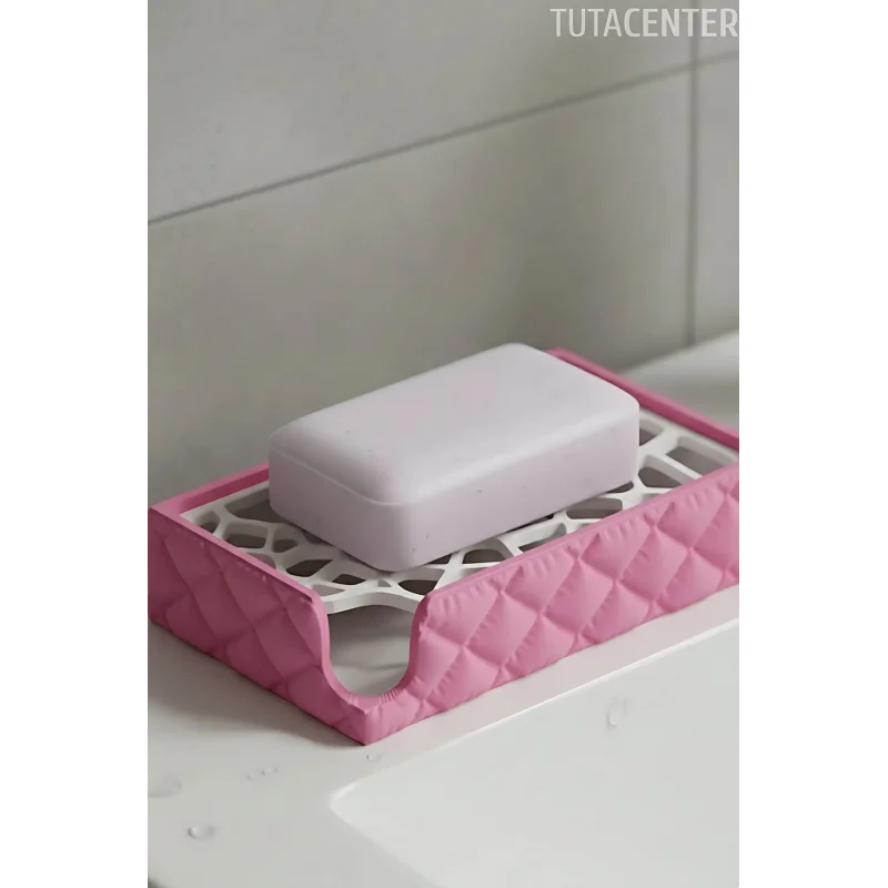 Şık Şişme Tasarım Sabunluk - Katı Sabunluk ( Modern ve Şık Görünüm Plastik Banyo Düzenleyici )