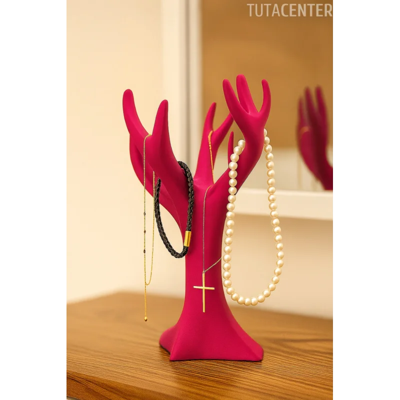 Çok Amaçlı Kolye, Bileklik ve Yüzük Organizeri – Plastik Ağaç Stand