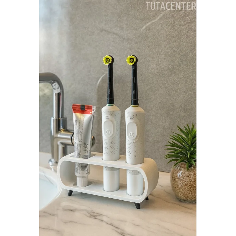 Modern Ayaklı Şarjlı Ve Pilli Diş Fırçalık Tutucu Stand (Tüm Modellere Uyumlu)