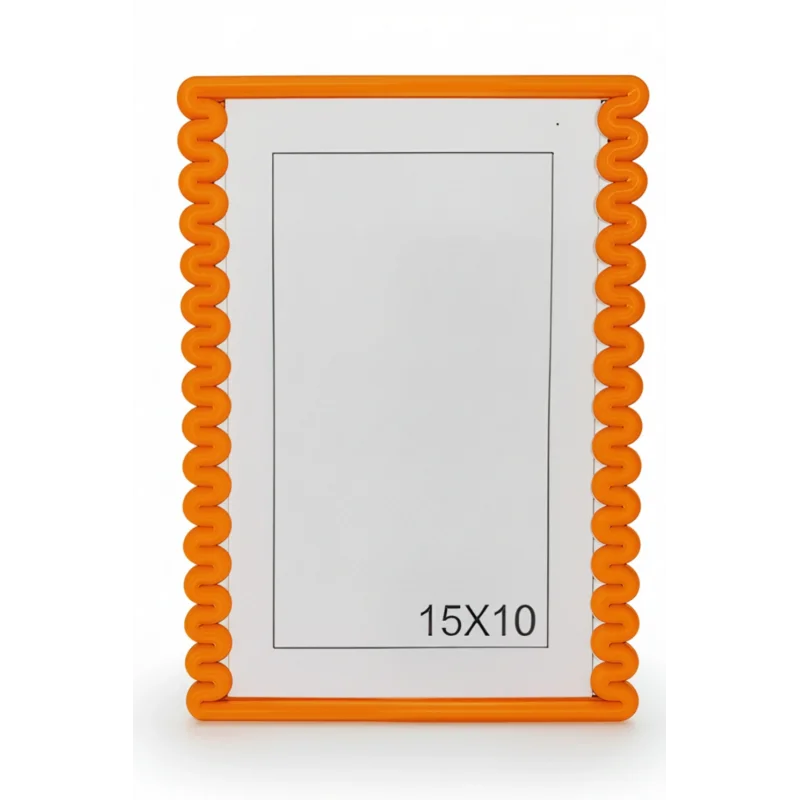 Dalga Desenli Pembe Plastik Duvar Çerçevesi 10x15 cm | Yatay ve Dikey Kullanıma Uygun