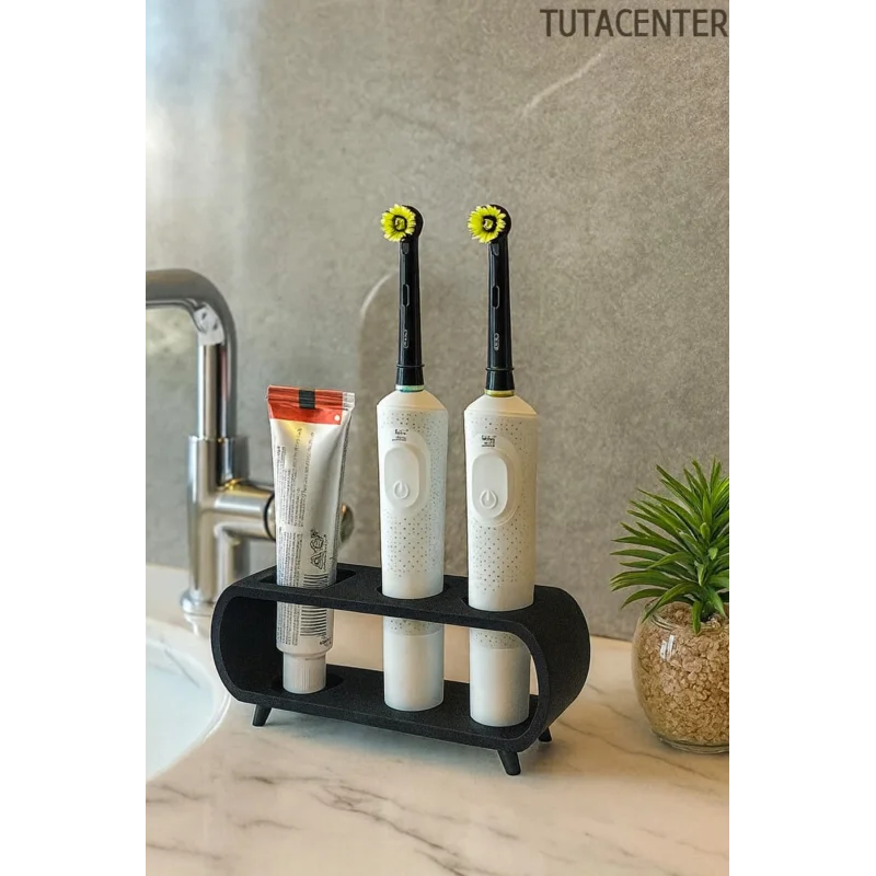Modern Ayaklı Şarjlı Ve Pilli Diş Fırçalık Tutucu Stand (Tüm Modellere Uyumlu)