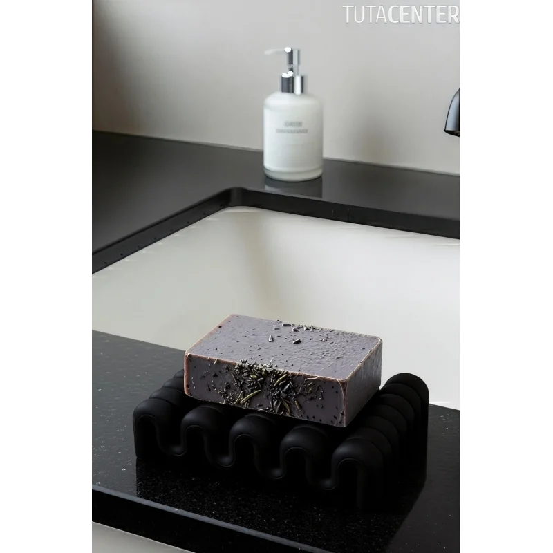 Dalga Formlu Su Tutmayan Sabunluk – Modern ve Şık Plastik Sabunluk