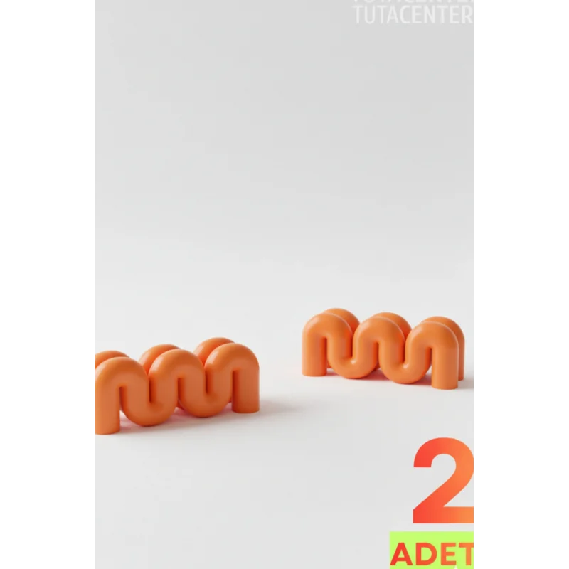 Dalga Formlu Dekoratif Fotoğraf Tutucu, Kart Tutucu, Mini Fotoğraf Tutucu 2 Adet