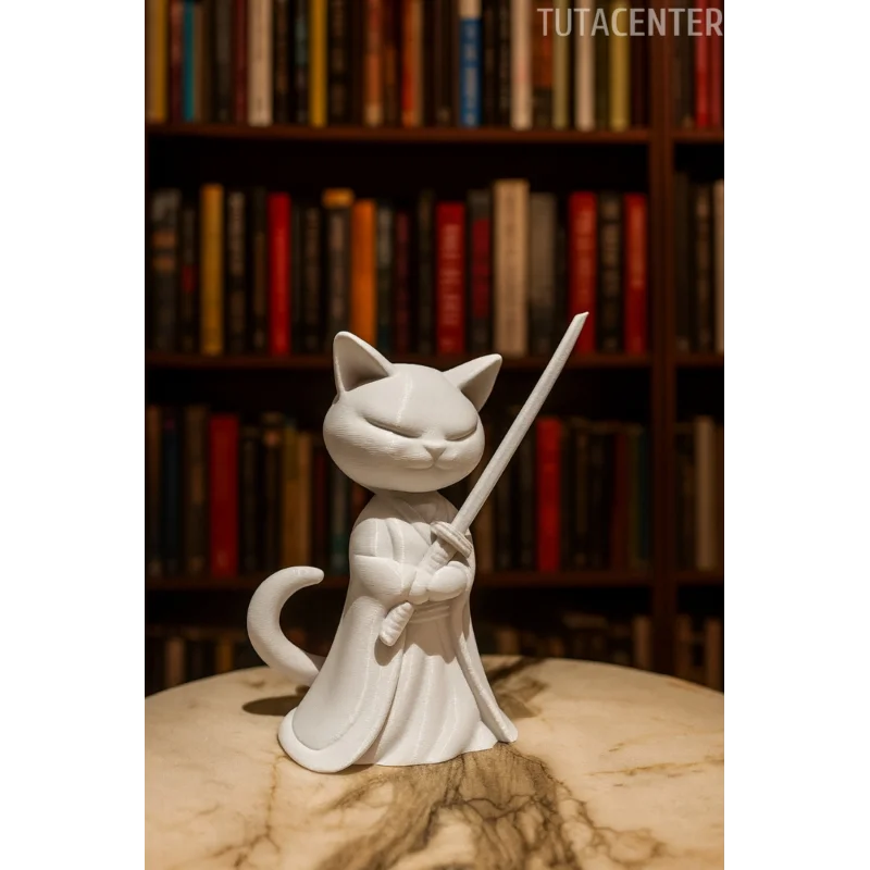 Katana Tutan Kedi Biblo Modern Biblo 15CM Plastik ( Samuray Kedi Biblo )