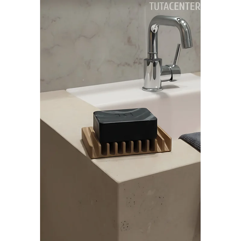 Kendinden Boşaltmalı Su Tutmaz Katı Sabunluk Lavabo Üstü Sabunluk