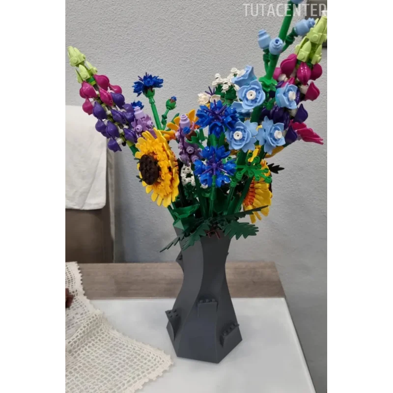 Oyuncak Çiçek Uyumlu Vazo Şık ve Sade Tasarım ( Çiçekler Dahil Değildir )