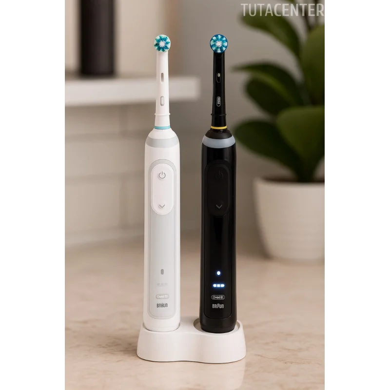 Şarjlı Diş Fırçalık Tutucu Stand 2 Bölmeli