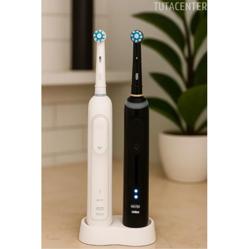 Şarjlı Diş Fırçalık Tutucu Stand 2 Bölmeli