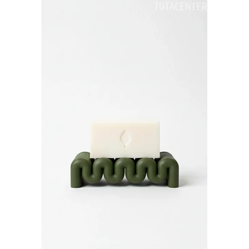 Dalga Formlu Su Tutmayan Sabunluk – Modern ve Şık Plastik Sabunluk