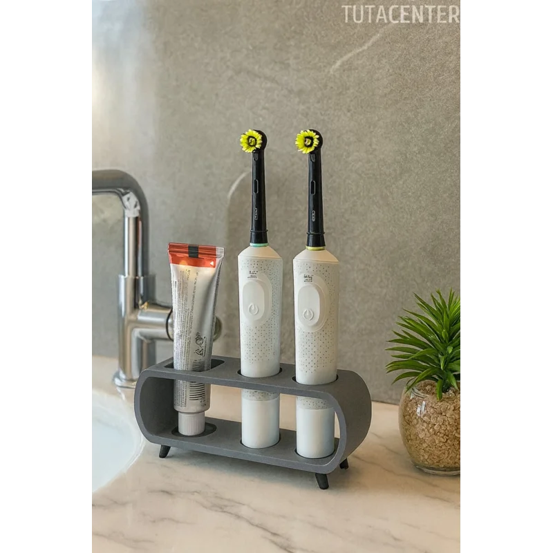 Modern Ayaklı Şarjlı Ve Pilli Diş Fırçalık Tutucu Stand (Tüm Modellere Uyumlu)