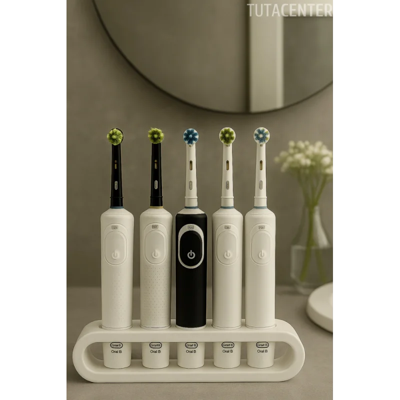 Şarjlı Diş Fırçası Standı 5 bölmeli - Modern Şık ve Pratik Çözüm