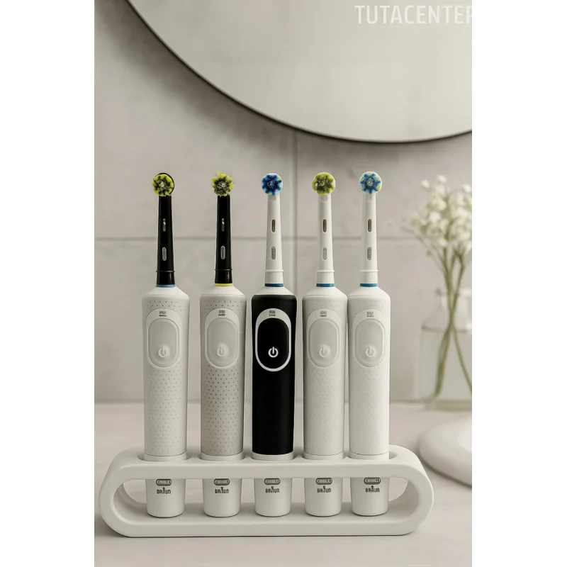 Şarjlı Diş Fırçası Standı 5 bölmeli - Modern Şık ve Pratik Çözüm