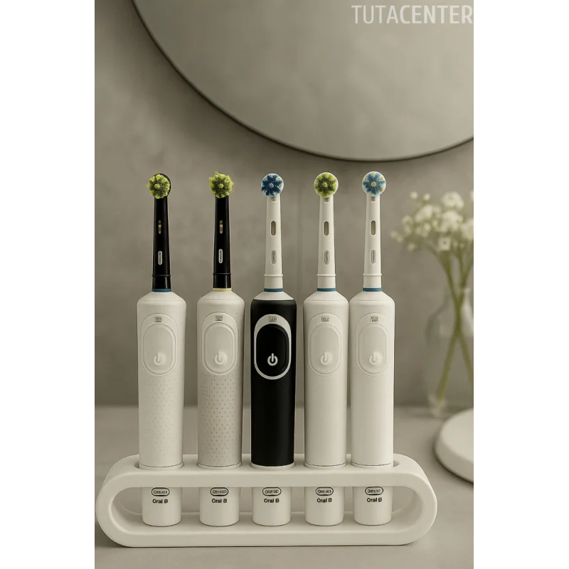 Şarjlı Diş Fırçası Standı 5 bölmeli - Modern Şık ve Pratik Çözüm