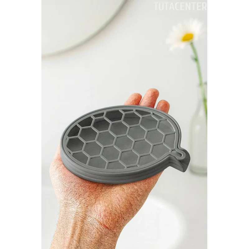 Petek Desenli Su Tahliyeli Sabunluk Standı Modern Banyo Standı