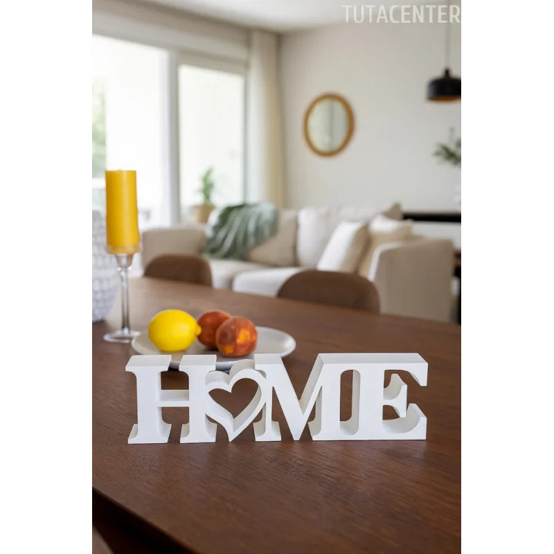 Home Yazılı Dekoratif Biblo Ve Masaüstü Dekor Home Yazısı Dekoratif Ev Süsü (Plastik)