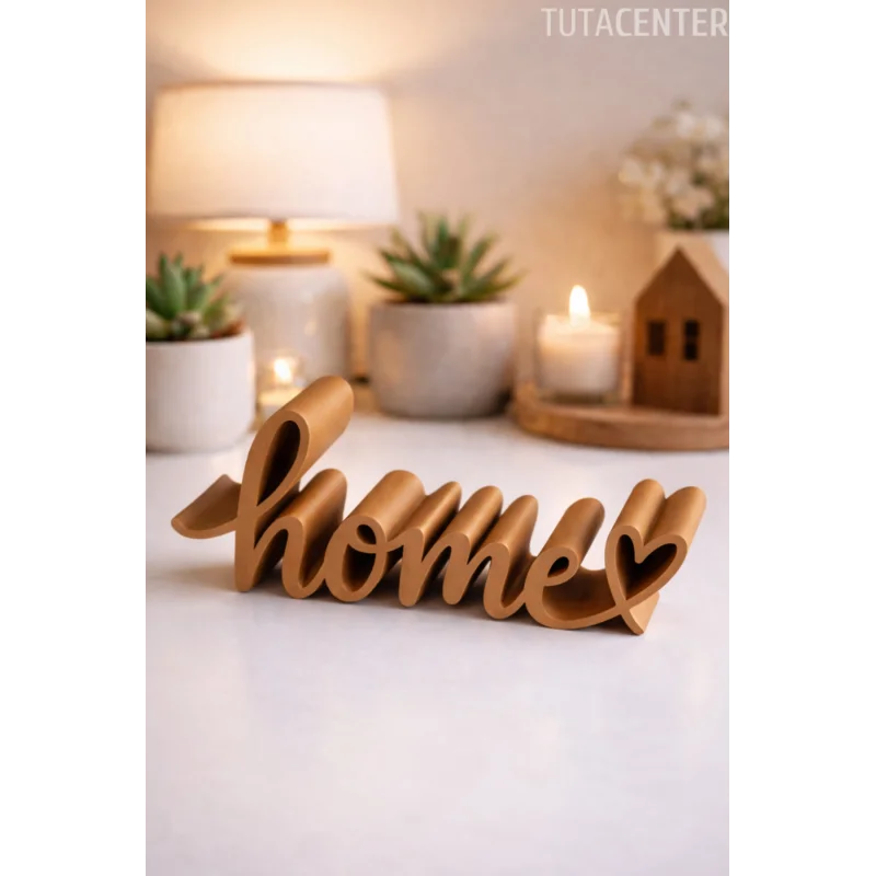 Home Yazısı Hediyelik Ev Dekoru Home Yazılı Dekoratif Biblo Ve Masaüstü Dekor(Plastik)