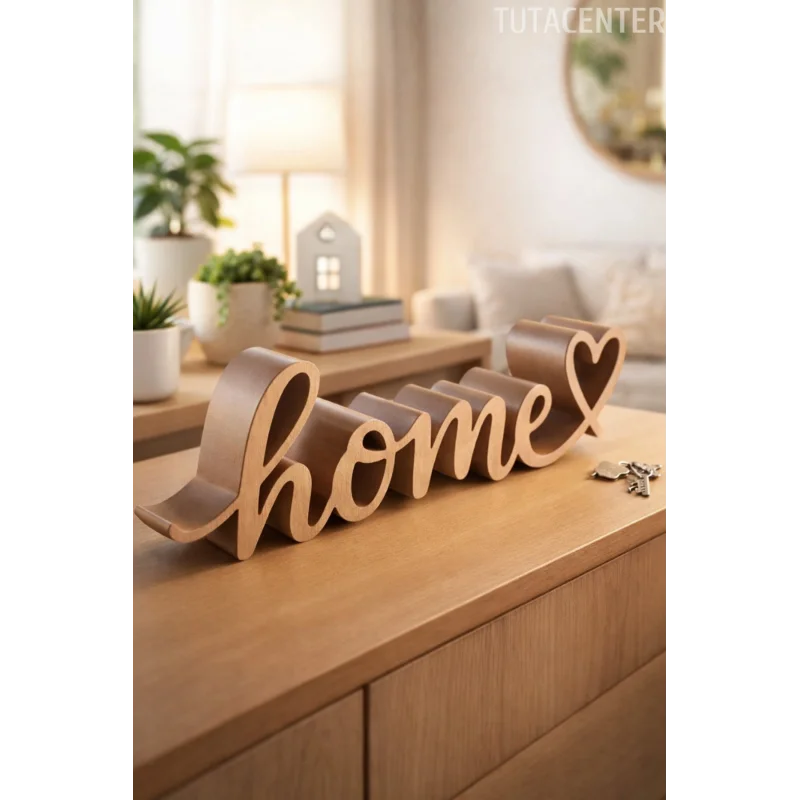 Home Yazısı Hediyelik Ev Dekoru Home Yazılı Dekoratif Biblo Ve Masaüstü Dekor(Plastik)