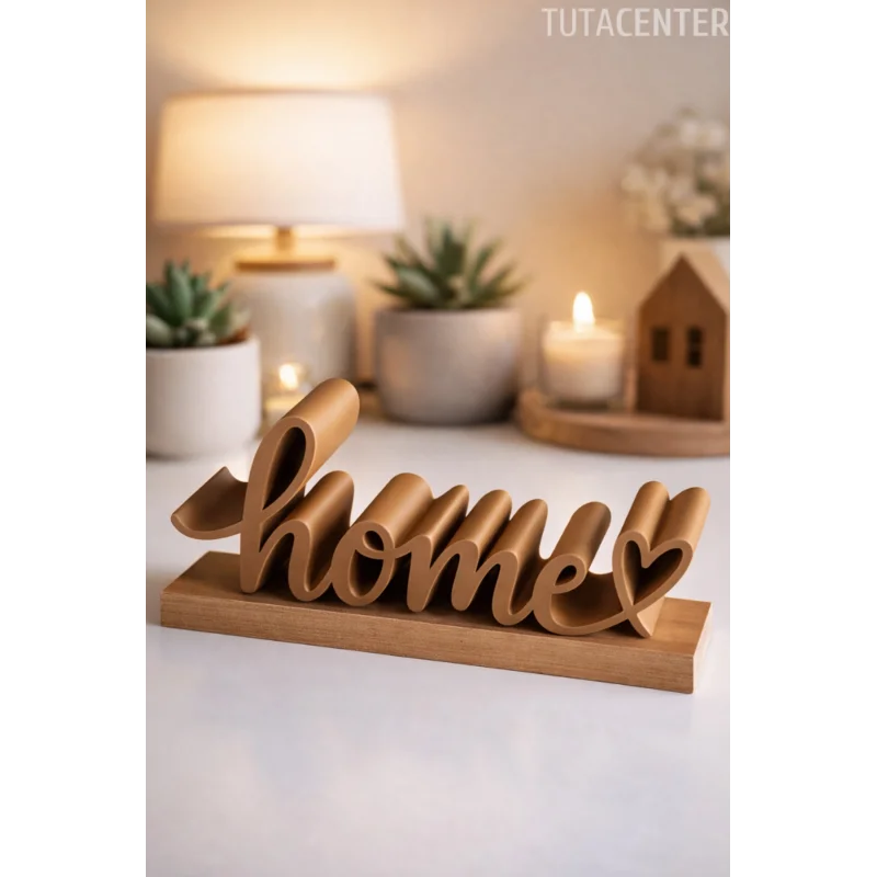 Home Yazısı Hediyelik Ev Dekoru Home Yazılı Dekoratif Biblo Ve Masaüstü Dekor(Plastik)