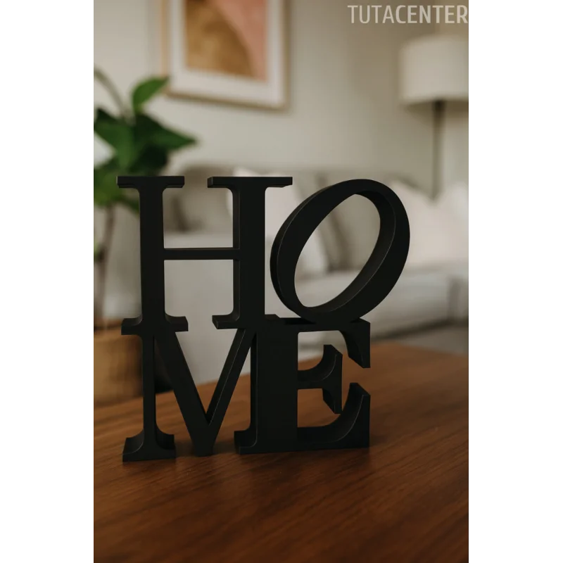 Home Yazılı Dekoratif Biblo Ve Masaüstü Dekor Home Yazısı Dekoratif Ev Süsü ((Plastik))