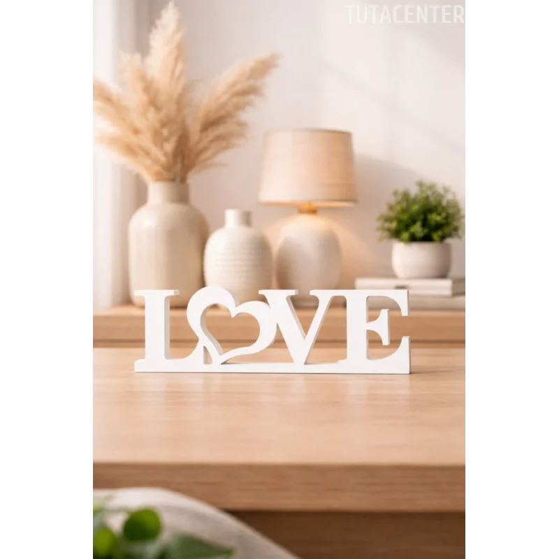 Love Yazılı Dekoratif Biblo Ve Masaüstü Dekor Love Yazısı Dekoratif Ev Süsü (Plastik)