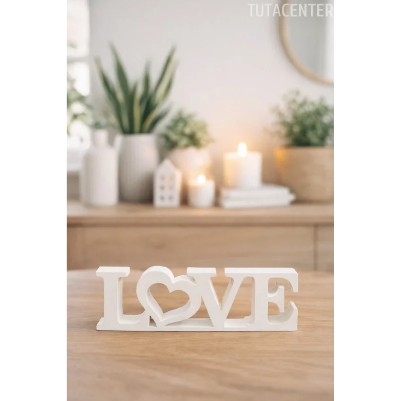 Love Yazılı Dekoratif Biblo Ve Masaüstü Dekor Love Yazısı Dekoratif Ev Süsü (Plastik)