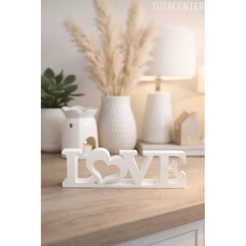 Love Yazılı Dekoratif Biblo Ve Masaüstü Dekor Love Yazısı Dekoratif Ev Süsü (Plastik)