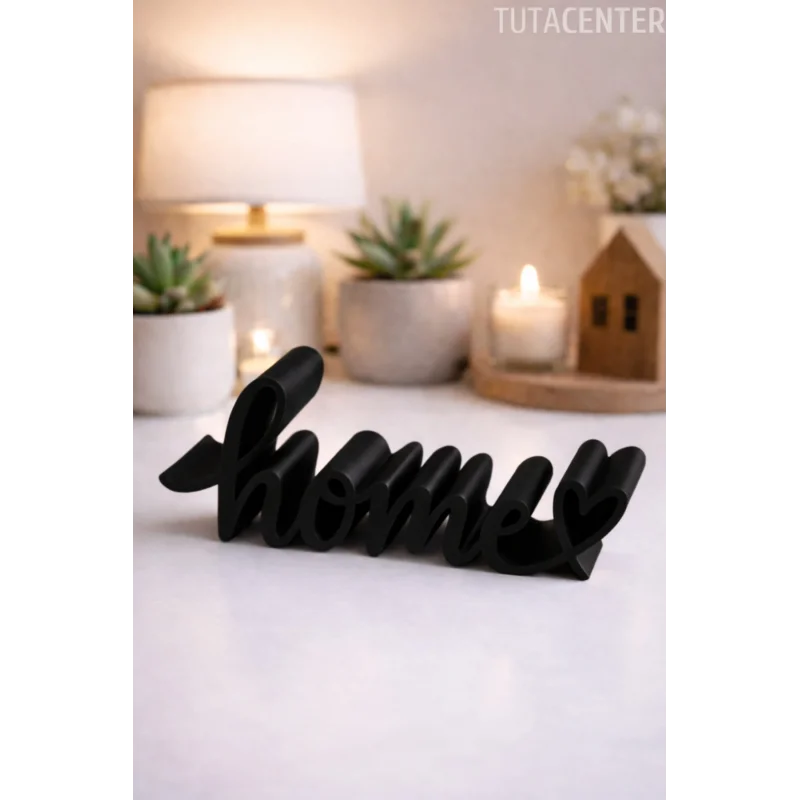 Home Yazısı Hediyelik Ev Dekoru Home Yazılı Dekoratif Biblo Ve Masaüstü Dekor(Plastik)