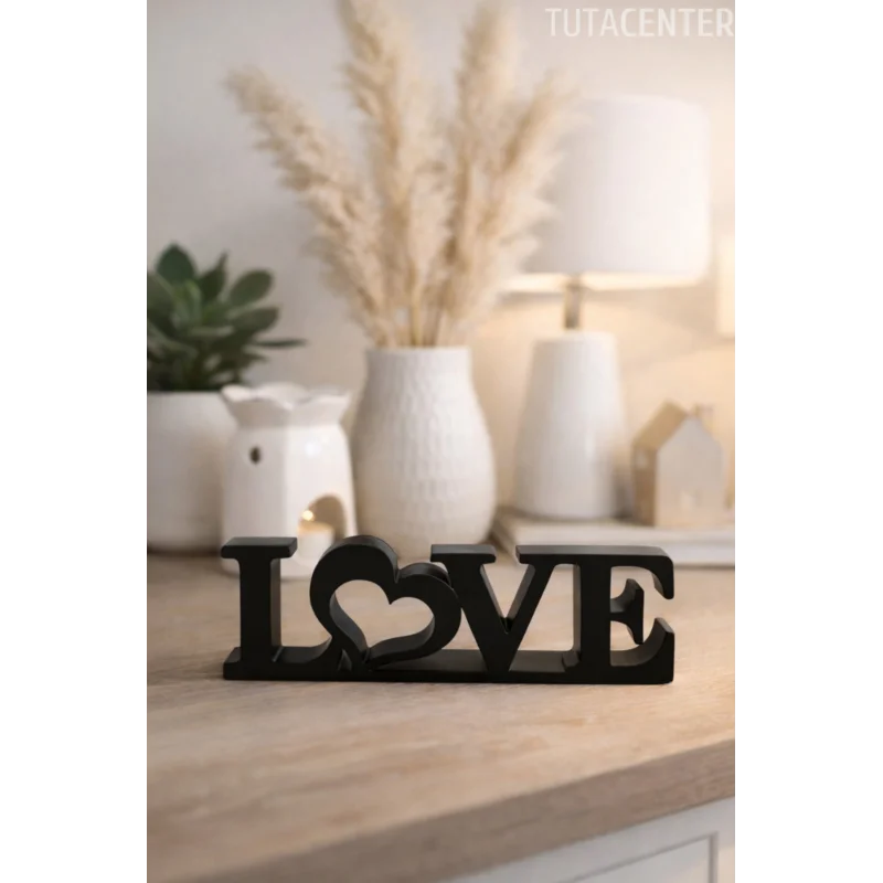 Love Yazılı Dekoratif Biblo Ve Masaüstü Dekor Love Yazısı Dekoratif Ev Süsü (Plastik)