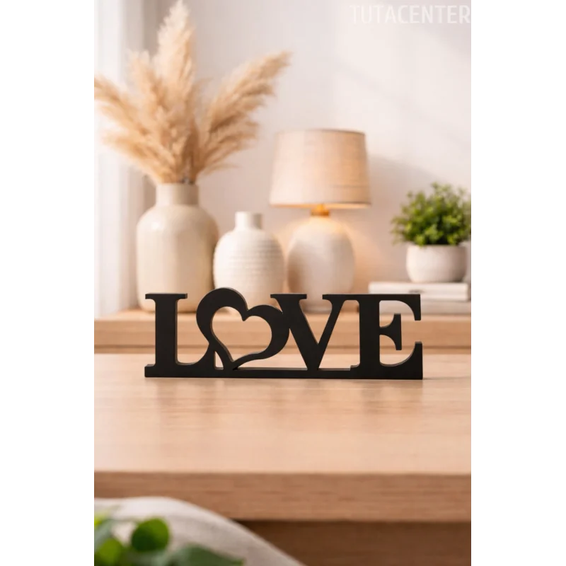 Love Yazılı Dekoratif Biblo Ve Masaüstü Dekor Love Yazısı Dekoratif Ev Süsü (Plastik)