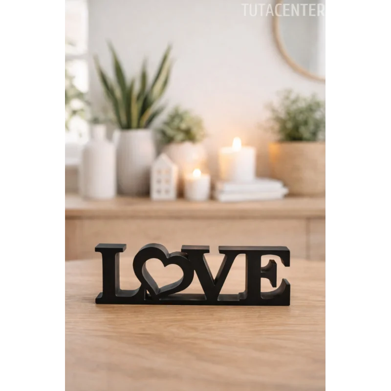 Love Yazılı Dekoratif Biblo Ve Masaüstü Dekor Love Yazısı Dekoratif Ev Süsü (Plastik)