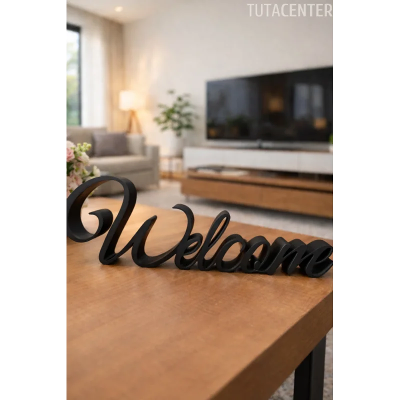 Welcome Yazılı Dekoratif Biblo Ve Masaüstü Dekor Welcome Yazısı Dekoratif Ev Süsü (Plastik)
