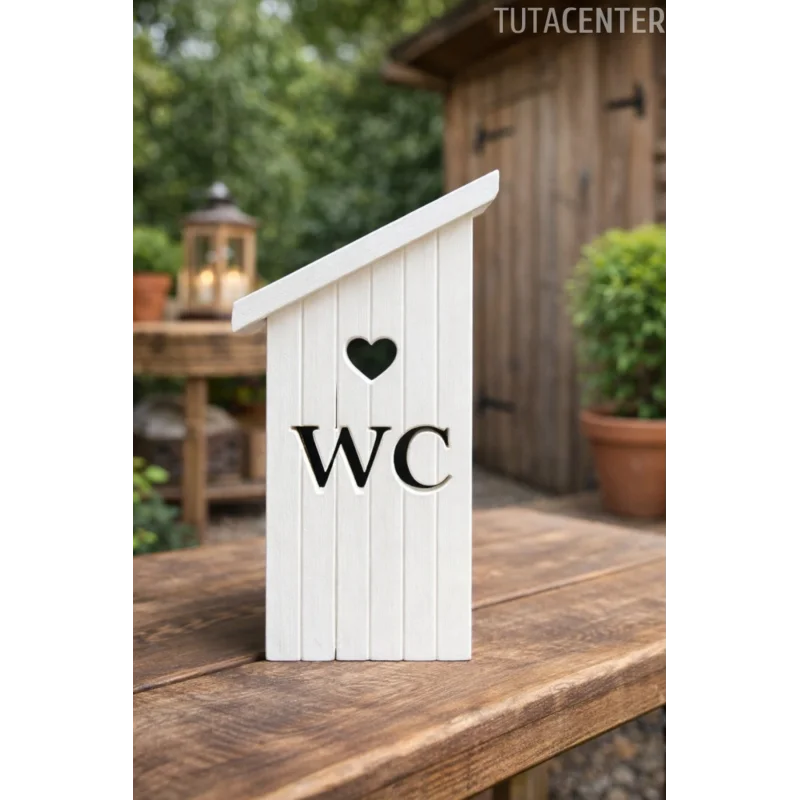 WC Yazılı Dekoratif Biblo Ve Masaüstü Dekor WC Yazısı Dekoratif Ev Süsü (Plastik)