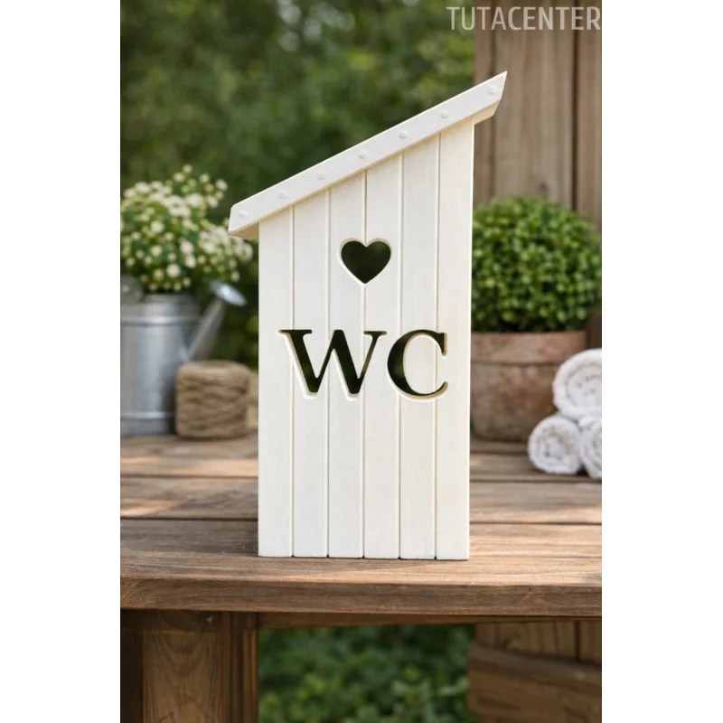 WC Yazılı Dekoratif Biblo Ve Masaüstü Dekor WC Yazısı Dekoratif Ev Süsü (Plastik)