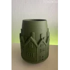 DEKORATİF KIŞ EVİ VAZO 15CM