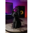 KULAKLIK TAKMIŞ KEDİ BİBLO MODERN BİBLO 15 CM PLASTİK