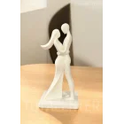 Aşık Çift Figürü Biblo, Dekoratif Sarılan Çift Aksesuar, Sevgililer Günü Hediyesi 10cm