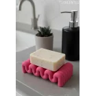 Dalga Formlu Su Tutmayan Sabunluk – Modern ve Şık Plastik Sabunluk