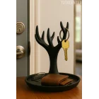 Anahtar, Cüzdan ve Takı Düzenleyici Ağaç Standı(Çok Amaçlı Masaüstü Plastik Organizer)