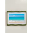 Dalga Desenli Pembe Plastik Duvar Çerçevesi 10x15 cm | Yatay ve Dikey Kullanıma Uygun