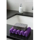 Dalga Formlu Su Tutmayan Sabunluk – Modern ve Şık Plastik Sabunluk