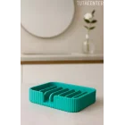 Modern Çizgi Formlu Su Tutmayan Sabunluk – Modern ve Şık Plastik Sabunluk