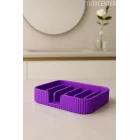 Modern Çizgi Formlu Su Tutmayan Sabunluk – Modern ve Şık Plastik Sabunluk