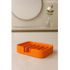 Modern Çizgi Formlu Su Tutmayan Sabunluk – Modern ve Şık Plastik Sabunluk