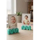 Dalga Formlu Dekoratif Fotoğraf Tutucu, Kart Tutucu, Mini Fotoğraf Tutucu 2 Adet