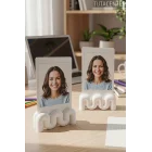 Dalga Formlu Dekoratif Fotoğraf Tutucu, Kart Tutucu, Mini Fotoğraf Tutucu 2 Adet