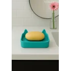 Kedi Sabunluk Standı – Su Tahliyeli, Dayanıklı Plastik Banyo Ürünü