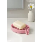 Petek Desenli Su Tahliyeli Sabunluk Standı Modern Banyo Standı