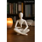 Yoga Yapan Iskandinav Tarzı Biblo Heykel Figür Dekor Dekorasyon (10 CM)