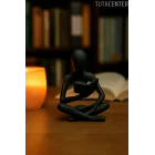 Kitap Okuyan İskandinav Tarzı Biblo Heykel Figür Dekor Dekorasyon (10 CM)