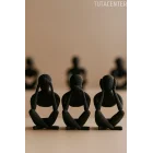 3lü Kötülüğü Görme Duyma Konuşma Iskandinav Tarzı Biblo Heykel Figür Dekor Ev Dekorasyon (10CM)